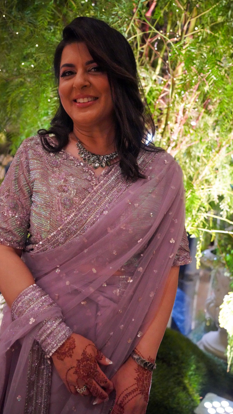 Lilac Custom Sari