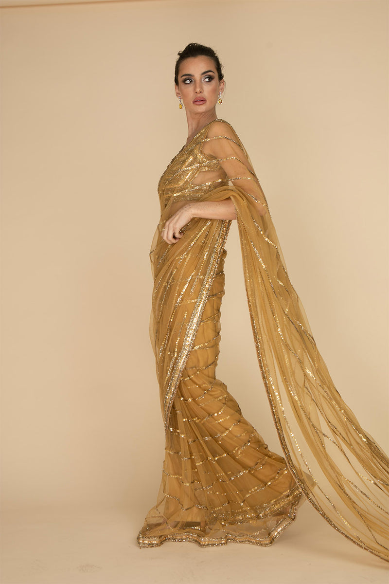 Gold Mirage Sari