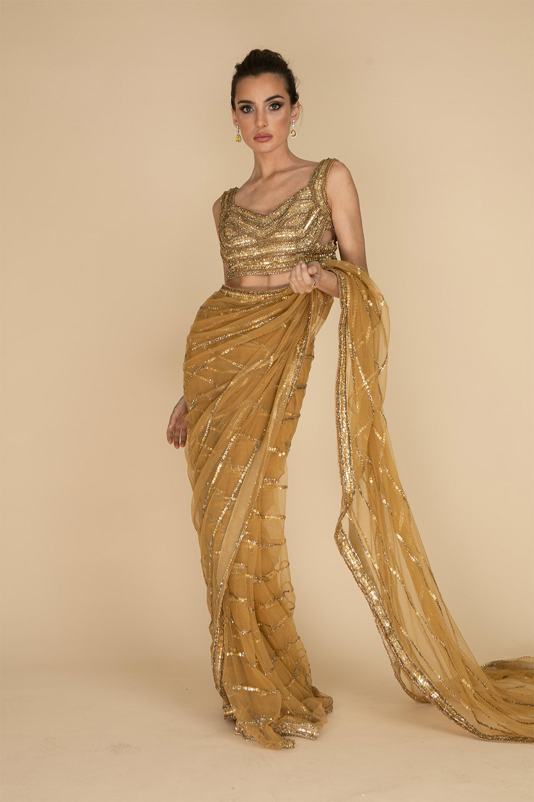 Gold Mirage Sari