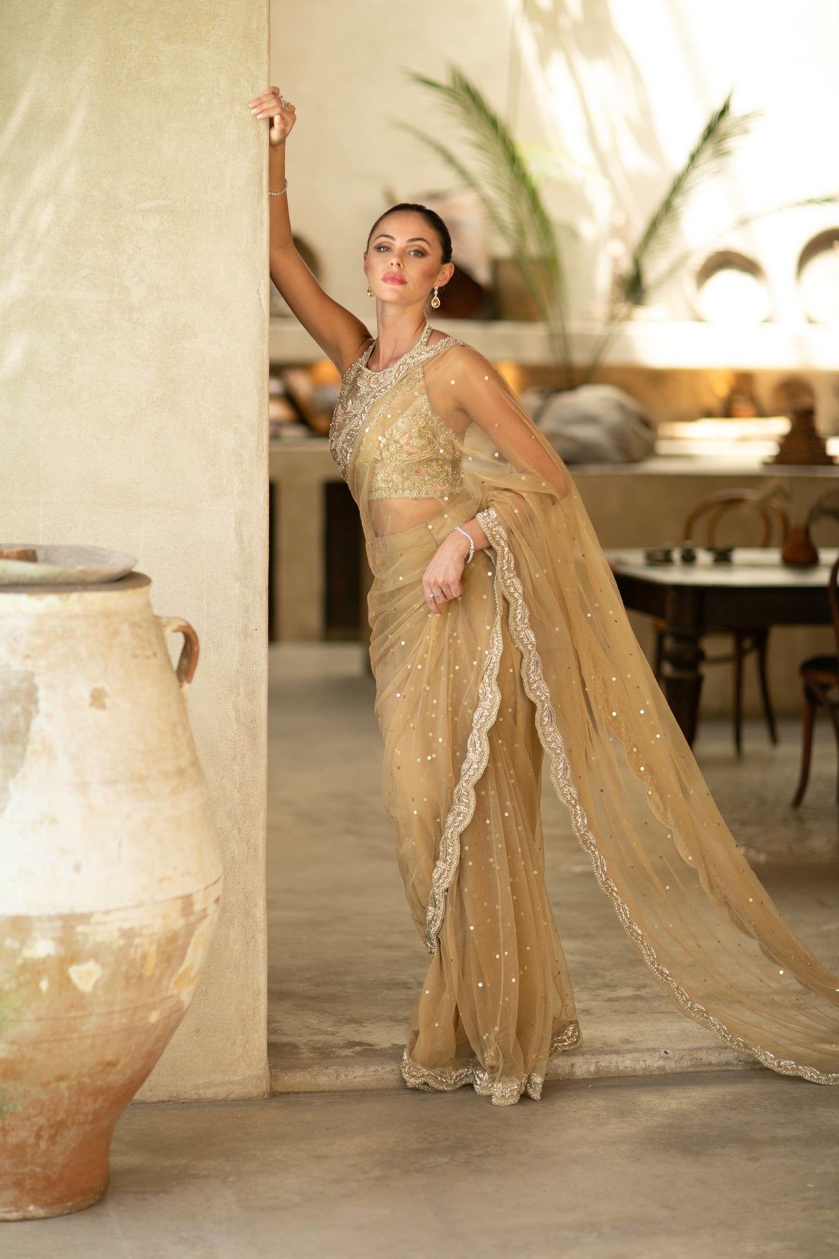 Gold Charm Sari