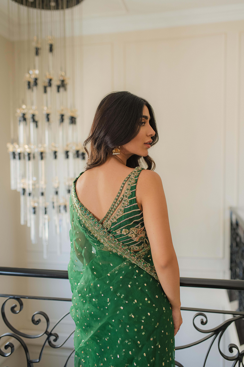Emerald Green Sari