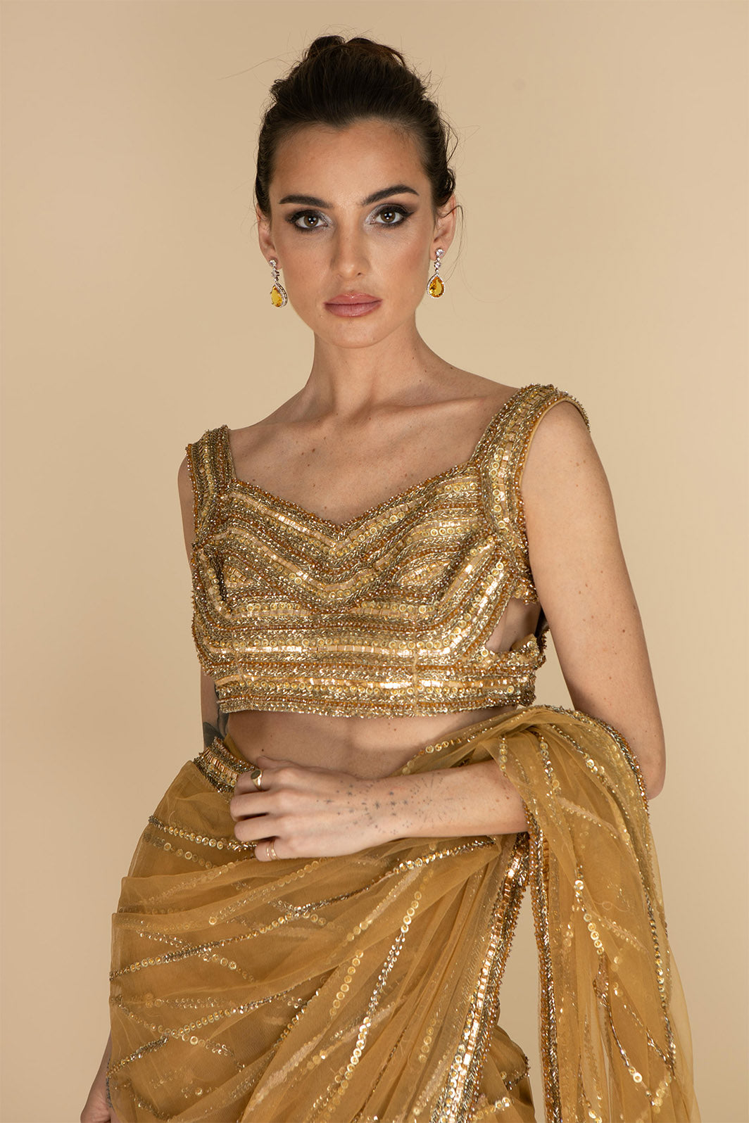Gold Mirage Sari
