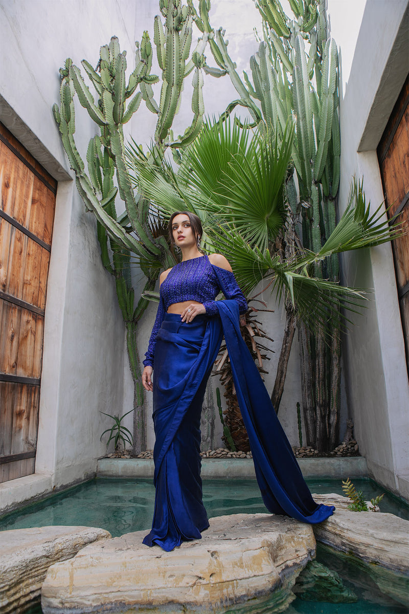 Navy Silk