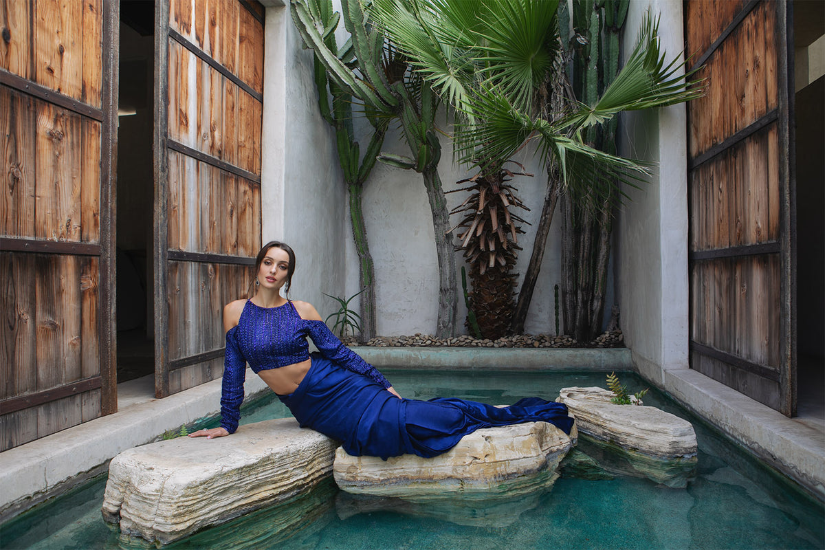 Navy Silk