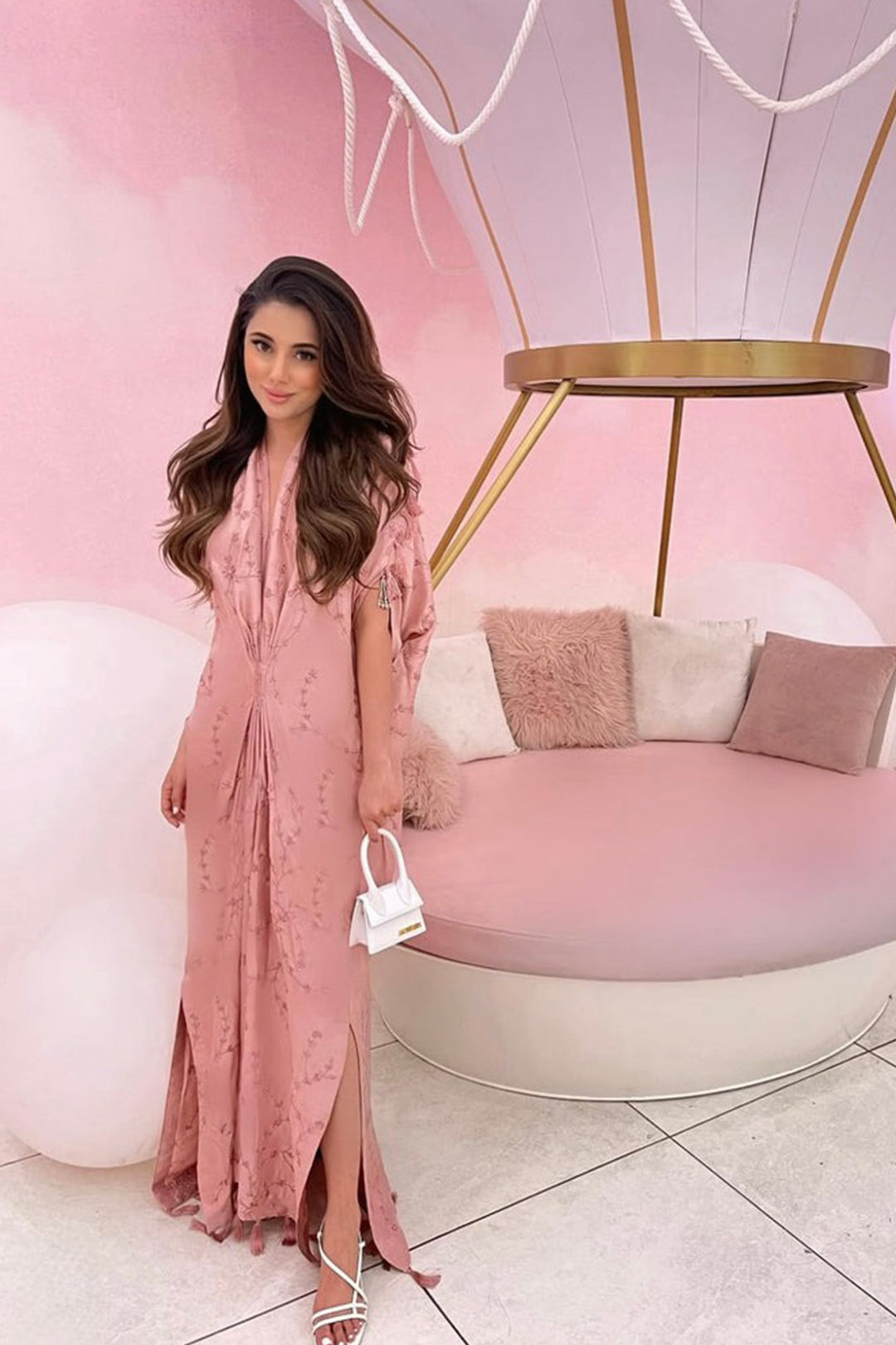 Silk Pink Kaftan